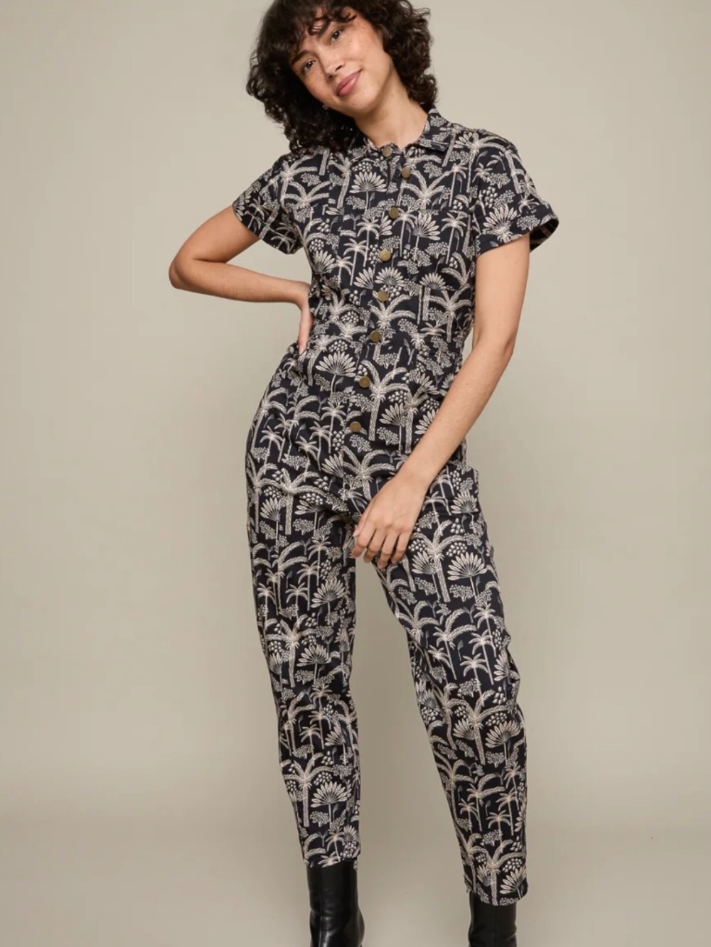 Mixed by Nasarin Classic Jumpsuit in Paloma